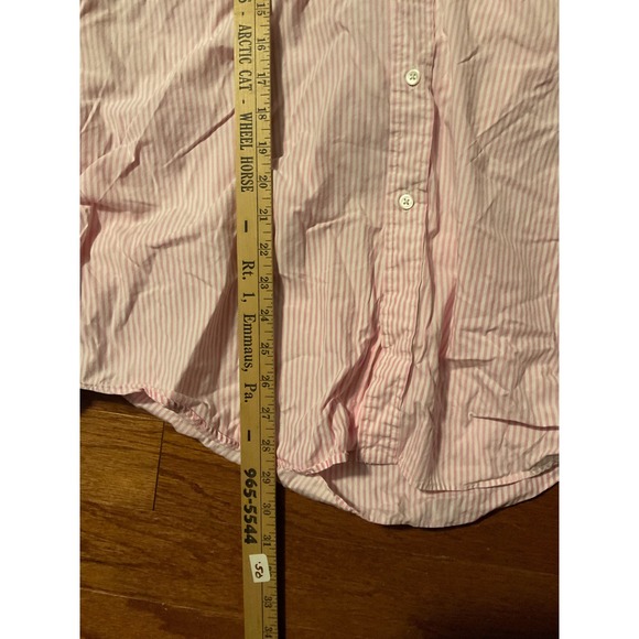 Ralph Lauren Pink Stripe Button Down Shirt Polo Pony Logo XL - Picture 3 of 4